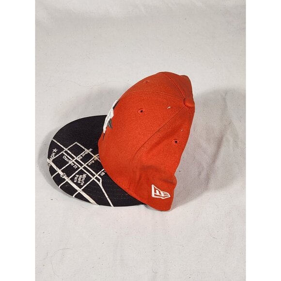 NOS Houston Astros New Era Flex Fit Cap Black & Orange 3d Embroidery sz M/L - Picture 2 of 9